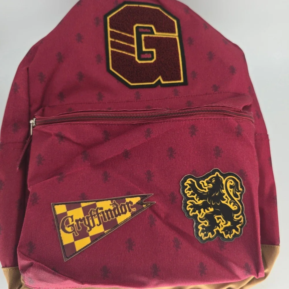 Harry Potter Gryffindor Backpack Burgundy Varsity Patch School Bag Kids New